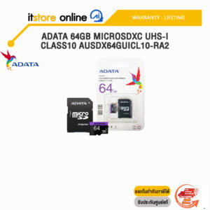 ADATA 64GB MicroSDXC UHS-I CLASS10 AUSDX64GUICL10-RA2/BY ITSTORE-ONLINE