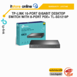 TP-LINK 10-PORT GIGABIT DESKTOP SWITCH WITH 8-PORT POE+ TL-SG1210P/ประกัน Lifetime/BY ITSTORE-ONLINE