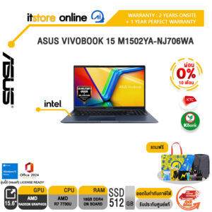 [ผ่อน 0% 10 ด.]ASUS VIVOBOOK 15 M1502YA-NJ706WA /R7 7730U/ประกัน 2 Years Onsite + 1 Year Perfect warranty/BY ITSTORE-ONLINE