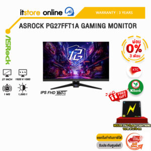 [ผ่อน 0% 3 ด.]ASROCK PG27FFT1A GAMING MONITOR(IPS FHD 180Hz)/ประกัน 3 Years/BY ITSTORE-ONLINE