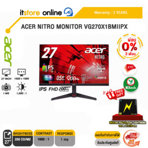 [ผ่อน 0% 3 ด.]ACER NITRO MONITOR VG270X1BMIIPX /IPS FHD(200Hz)/ประกัน 3 Years ONSITE/BY ITSTORE ONLINE