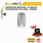 MICROPACK WIRELESS + BT MOUSE RECHARGEABLE ML-203W - ORANGE /ประกัน 1 Year/BY ITSTORE-ONLINE