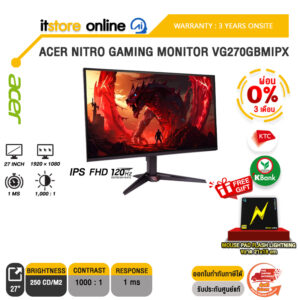 [ผ่อน 0% 3 ด.]ACER NITRO GAMING MONITOR VG270GBMIPX (IPS FHD 120Hz)/ประกัน 3 Years Onsite/BY ITSTORE-ONLINE
