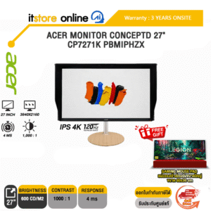 ACER MONITOR CONCEPTD 27" CP7271KPBMIPHZX (IPS 4K 120Hz) /ประกัน 3 Years/BY ITSTORE-ONLINE