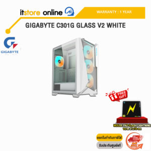 GIGABYTE C301G GLASS V2 WHITE/ประกัน 2 YEARS/BY ITSTORE ONLINE