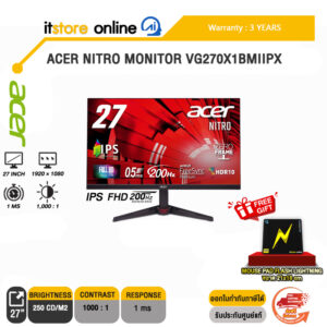 ACER NITRO MONITOR VG270X1BMIIPX /IPS FHD(200Hz)/ประกัน 3 Years ONSITE/BY ITSTORE ONLINE