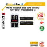 [ผ่อน 0% 6 ด.]RAM PC KINGSTON 64GB DDR5 5600MHZ FURY BEAST KF556C40BBK2-64 /ประกัน LIFETIME/BY ITSTORE-ONLINE