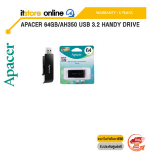 APACER 64GB/AH350 USB 3.2 HANDY DRIVE/ประกัน 5 YEARS