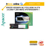 Apacer AS2280F4 M.2 PCIe Gen5 x4 2TB (12,000/11,800 MB/s) AP2TBAS2280F4-1/ประกัน 5 YEARS/BY ITSTORE ONLINE