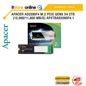 Apacer AS2280F4 M.2 PCIe Gen5 x4 2TB (12,000/11,800 MB/s) AP2TBAS2280F4-1/ประกัน 5 YEARS/BY ITSTORE ONLINE