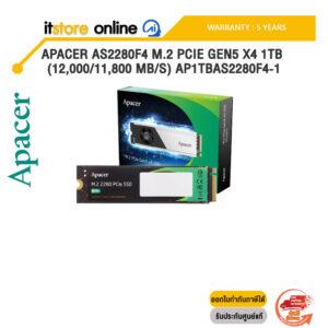 APACER AS2280F4 M.2 PCIE GEN5 X4 1TB (12,000/11,800 MB/S) AP1TBAS2280F4-1/ประกัน 5 YEARS/BY ITSTORE ONLINE