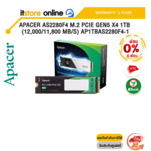 [ผ่อน 0% 6 ด.]APACER AS2280F4 M.2 PCIE GEN5 X4 1TB (12,000/11,800 MB/S) AP1TBAS2280F4-1/ประกัน 5 YEARS/BY ITSTORE ONLINE