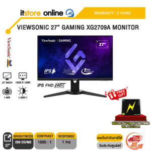 VIEWSONIC 27” GAMING XG2709A MONITOR(IPS FHD/240Hz) /ประกัน 3 Years/BY ITSTORE ONLINE