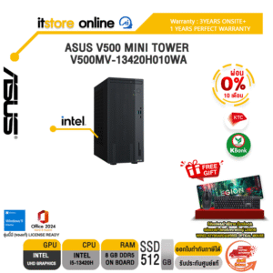 [ผ่อน 0% 10 ด.]ASUS V500 MINI TOWER V500MV-13420H010WA /i5-13420H/ประกัน 3 Years Onsite+1 Year Perfect Warranty/BY ITSTORE-ONLINE