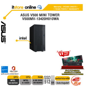 ASUS V500 MINI TOWER V500MV-13420H010WA /i5-13420H/ประกัน 3 Years Onsite+1 Year Perfect Warranty/BY ITSTORE-ONLINE