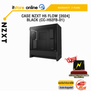 CASE NZXT H5 FLOW [2024] BLACK (CC-H52FB-01) /ประกัน 2 Years/BY ITSTORE-ONLINE