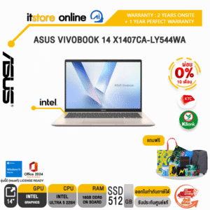 [ผ่อน 0% 10 ด.]ASUS Vivobook 14 X1407CA-LY544WA /Ultra 5 225H/ประกัน 2 Years Onsite + 1 Year Perfect warranty/BY ITSTORE-ONLINE