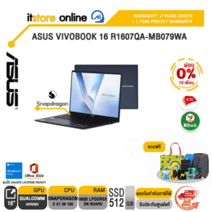 [ผ่อน 0% 10 ด.]ASUS VIVOBOOK 16 R1607QA-MB079WA /Snapdragon X X1 26 100/ประกัน 2 Years Onsite + 1 Year Perfect warranty/BY ITSTORE-ONLINE
