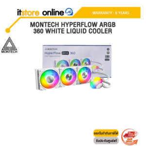 MONTECH HYPERFLOW ARGB 360 WHITE LIQUID COOLER /ประกัน 6 Years/BY ITSTORE-ONLINE