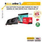 [ผ่อน 0% 10 ด.]VGA SAPPHIRE PULSE AMD RADEON RX 7600 XT GAMING OC 16GB GDDR6 DUAL/BY ITSTORE-ONLINE HDMI/DUAL DP /ประกัน 3 Years