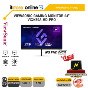 VIEWSONIC GAMING MONITOR 24” VX2479A-HD-PRO (IPS FHD/240Hz)/ประกัน 3 Years/BY ITSTORE ONLINE