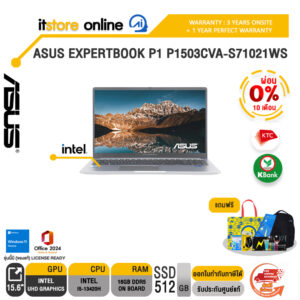 [ผ่อน 0% 10 ด.]ASUS EXPERTBOOK P1 P1503CVA-S71021WS /i5-13420H/ประกัน 3 YOnsite + 1YPerfect/BY ITSTORE ONLINE