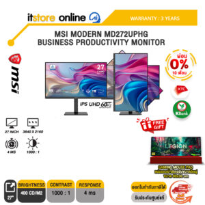 [ผ่อน 0% 10 ด.]MSI MODERN MD272UPHG BUSINESS PRODUCTIVITY MONITORS(IPS UHD 60Hz) /ประกัน 3 Years/BY ITSTORE-ONLINE