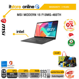 [ผ่อน 0% 10 ด.]MSI MODERN 15 F13MG-483TH /i5-1334U/ประกัน 3 Years/BY ITSTORE-ONLINE