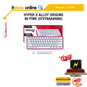 HYPER X ALLOY ORIGINS 60 PINK (572Y6AA#ABA)/ประกัน  2 Years/BY ITSTORE ONLINE