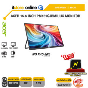 ACER 15.6 INCH PM161QJbmiuux MONITOR (IPS FHD 60Hz)/ประกัน 3 Years/BY ITSTORE-ONLINE