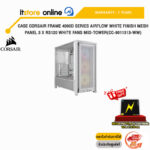CASE CORSAIR FRAME 4000D SERIES AIRFLOW WHITE FINISH MESH PANEL 3 x RS120 WHITE FANS MID-TOWER(CC-9011313-WW)/BY ITSTORE ONLINE