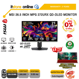[ผ่อน 0% 10 ด.]MSI 26.5 INCH MPG 272URX QD-OLED MONITOR (QD-OLED 4K/240Hz)/ประกัน 3 Years/BY ITSTORE ONLINE