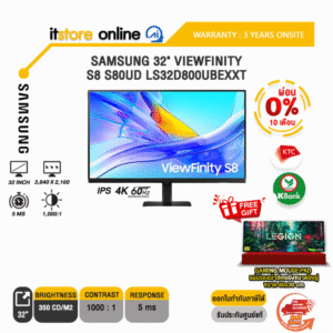 [ผ่อน 0% 10 ด.]SAMSUNG 32" VIEWFINITY S8 S80UD LS32D800UBEXXT (IPS 4K/60Hz)/ประกัน 3 Years/BY ITSTORE ONLINE