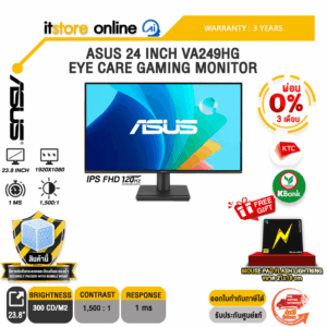 [ผ่อน 0% 3 ด.]ASUS 24 INCH VA249HG EYE CARE GAMING MONITOR (IPS FHD/120Hz) /ประกัน 3 Years/BY ITSTORE ONLINE