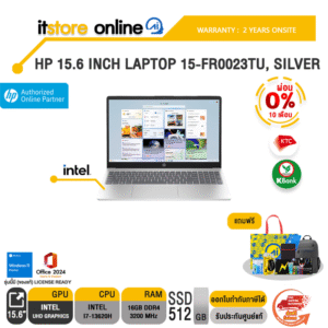 [ผ่อน 0% 10 ด.]HP 15.6 INCH LAPTOP 15-FR0023TU, SILVER /i7-13620H/ประกัน 2 Years Onsite/ITSTORE-ONLINE