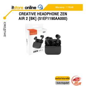 CREATIVE HEADPHONE ZEN AIR 2 [BK] (51EF1190AA000) /ประกัน 1 Year/BY ITSTORE ONLINE