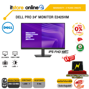 [ผ่อน 0% 3 ด.]DELL PRO 24" MONITOR E2425HM (IPS FHD 100Hz)/ประกัน 3 Years Onsite/BY ITSTORE-ONLINE