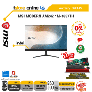 [ผ่อน 0% 10 ด.]MSI MODERN AM242 1M-1837TH /Core™ 3-100U/ประกัน 3 YEARS/BY ITSTORE ONLINE