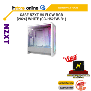 CASE NZXT H5 FLOW RGB [2024] WHITE (CC-H52FW-R1) /ประกัน 2 Years/BY ITSTORE-ONLINE