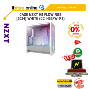 [ผ่อน 0% 3 ด.]CASE NZXT H5 FLOW RGB [2024] WHITE (CC-H52FW-R1) /ประกัน 2 Years/BY ITSTORE-ONLINE