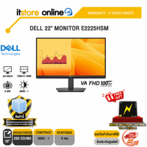 [ผ่อน 0% 3 ด.]DELL 22" MONITOR E2225HSM (VA FHD 100Hz)/ประกัน 3 Years Onsite/BY ITSTORE-ONLINE