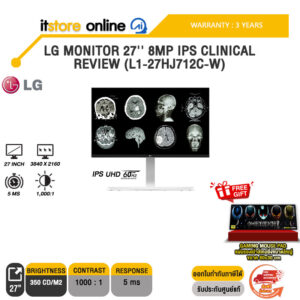 LG MONITOR 27'' 8MP IPS CLINICAL REVIEW (L1-27HJ712C-W) (IPS UHD/60Hz) /ประกัน 3 Years/BY ITSTORE ONLINE