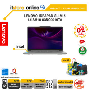 [ผ่อน 0% 10 ด.] LENOVO IDEAPAD SLIM 5 14IAH10 83NC0019TA/Core™ Ultra 5 225H/ประกัน 3 Years Premium Care -IPMAIN (ESS)