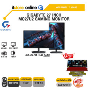 GIGABYTE 27 INCH MO27U2 GAMING MONITOR (QD-OLED UHD 240Hz)/ประกัน 3 Years/ITSTORE-ONLINE