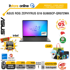 [ผ่อน 0% 10 ด.]ASUS ROG STRIX G16 G614PR-RV003W /R9 8940HX/ประกัน 3 Years Onsite + 1 Year Perfect Warranty/ITSTORE-ONLINE
