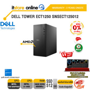 [ผ่อน 0% 10 ด.] DELL TOWER ECT1250 SNSECT125012 / i5 14400 /ประกัน 3 Years Onsite/BY ITSTORE ONLINE