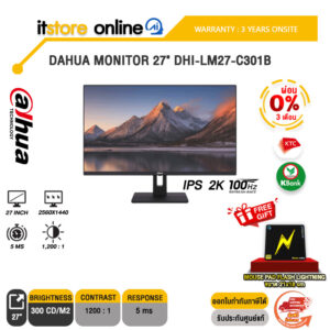 [ผ่อน 0% 3 ด.]DAHUA MONITOR 27" DHI-LM27-C301B (IPS 2K 100Hz)/ประกัน 3 Years Onsite/ITSTORE-ONLINE