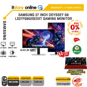 [ผ่อน 0% 10 ด.]SAMSUNG 27 INCH ODYSSEY G6 LS27FG602SEXXT GAMING MONITOR (OLED 2K 500Hz)/ประกัน 3 Years Onsite/ITSTORE-ONLINE