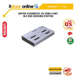 [ผ่อน 0% 3 ด.] UNITEK S1243BGY01-EU USB4 4-BAY M.2 SSD DOCKING STATION/ประกัน 1 Year/BY ITSTORE ONLINE