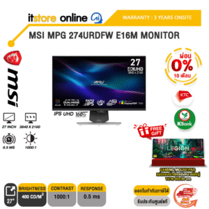 [ผ่อน 0% 10 ด.]MSI MPG 274URDFW E16M MONITOR (IPS UHD 160Hz)/ประกัน 3 Years Onsite/ITSTORE-ONLINE